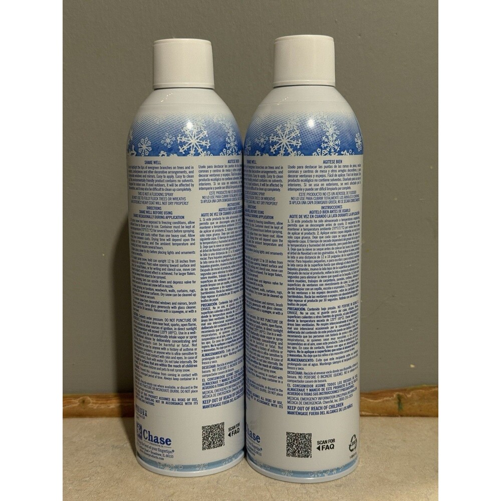 (2) Santa Snow Aerosol Spray Artificial Frost Window Decorations Christmas Tree - Picture 2 of 5